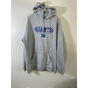 Reebok New York Giants Hoodie Mens XL Grey Excellent 2011 NFC Champions Pullover